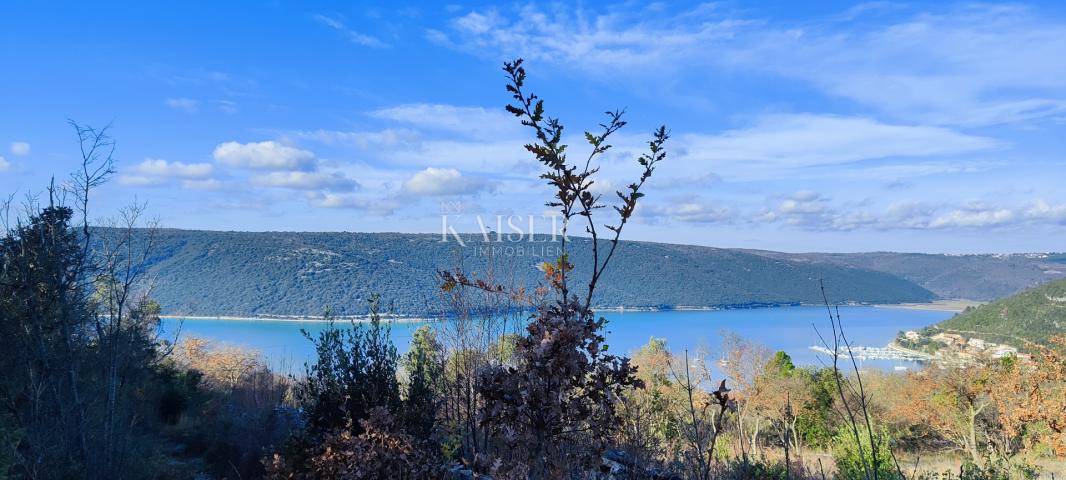 Istra, Labin - građevinsko zemljište s pogledom na more, 1200 m2