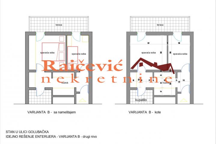 ZVEZDARA CRVENI KRST 104m2 , T+L , 300000e