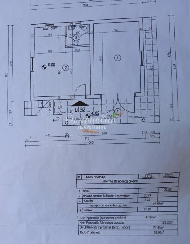 Trešnja, plac 14ari sa vikendicom 71m2 ID#1693