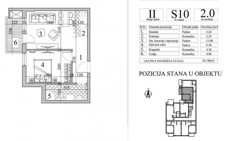 NOVI SAD - NOVA DETELINARA - 36. 19 m2