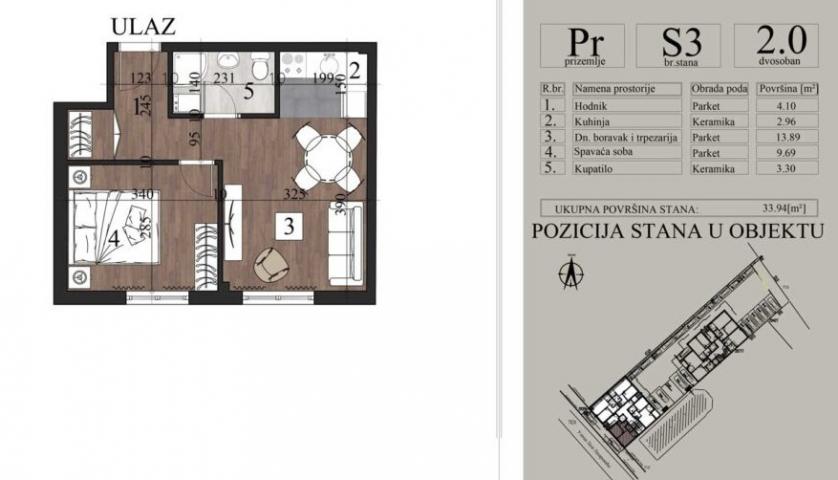 NOVI SAD - TELEP - 33. 94 m2