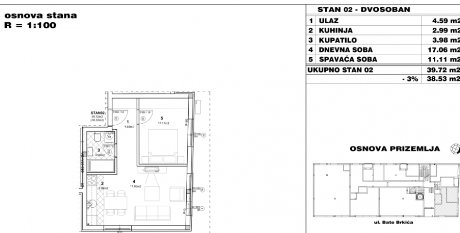 NOVI SAD - NOVO NASELJE - 38. 53 m2