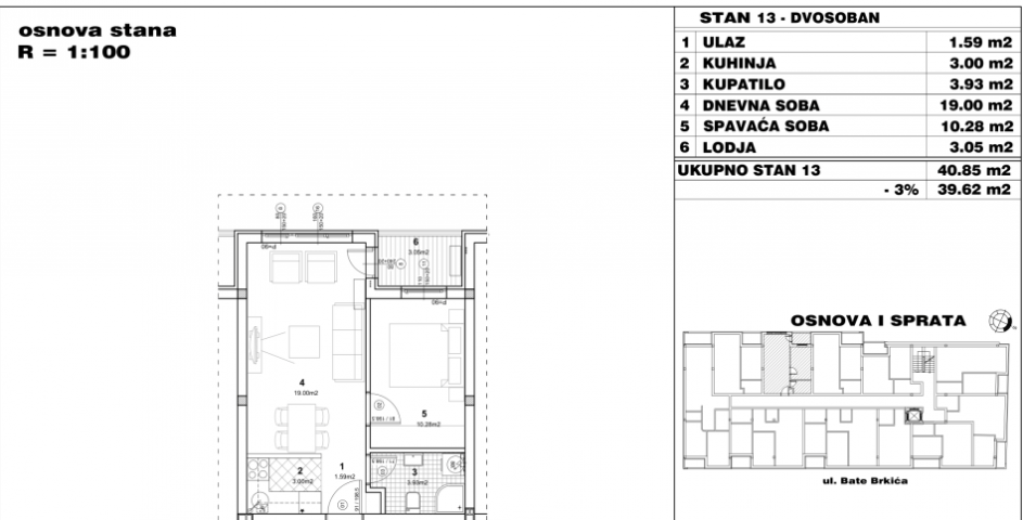 NOVI SAD - NOVO NASELJE - 39. 62 m2