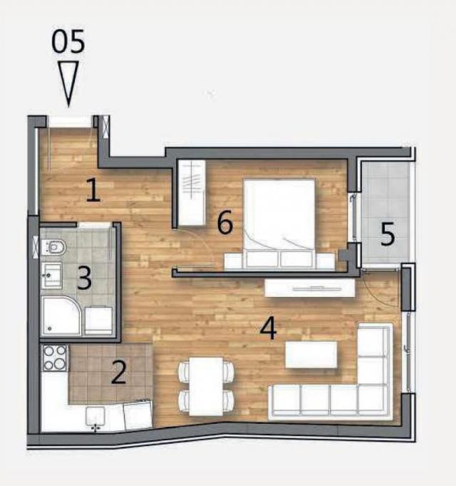 NOVI SAD - TELEP - 44. 32 m2