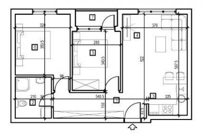 NOVI SAD - ADICE - 57. 16 m2