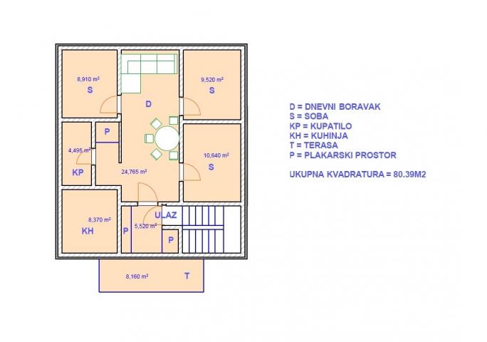 ZEMUN BATAJNICA 80m2 , (T) , 136000e