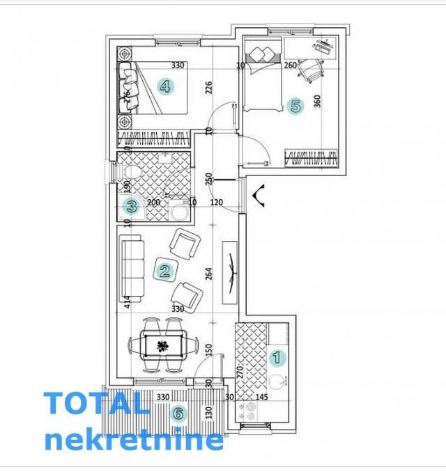 2. 5 Dvoiposoban stan PETROVARADIN, 81140€