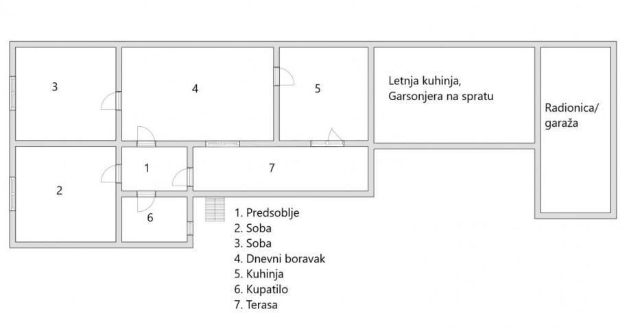 Mlake. Trosobna dvojna kuća 86m2, sa garsonjerom