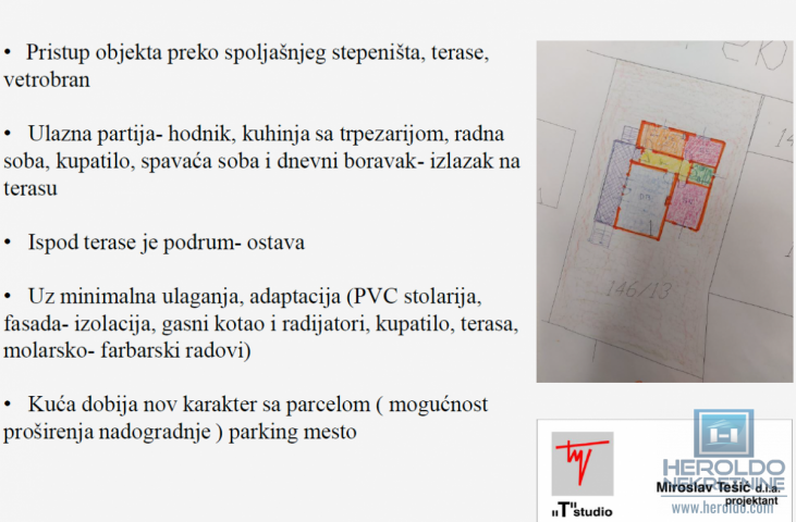 Prodaje se kuca površine 111m2 na placu od 4 ara u Ćupriji. Izuzetna lokacija i potencijal. 