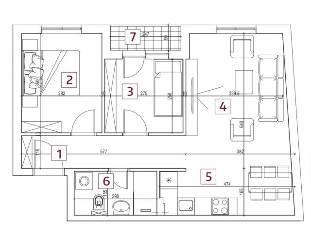 GRBAVICA, 53 m2, 198050€