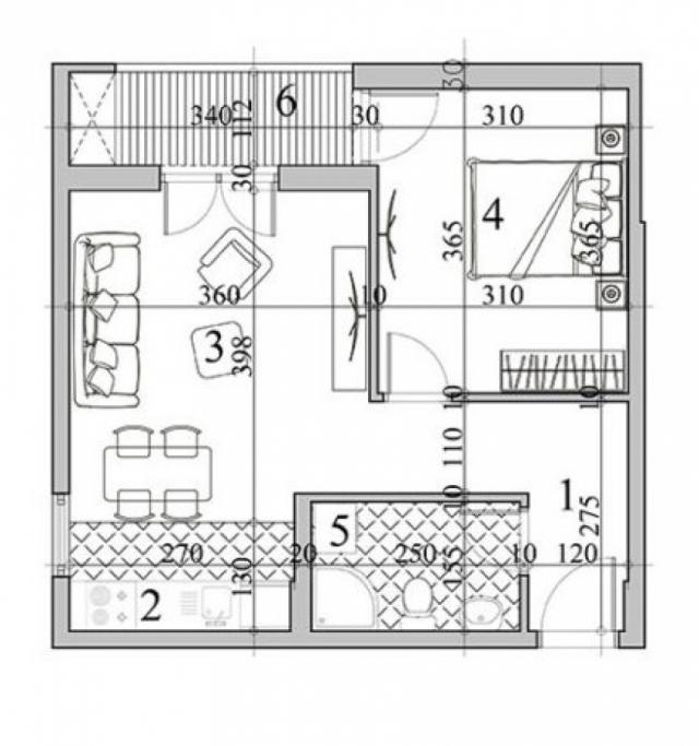 SAJMISTE, 42 m2, DVOSOBAN