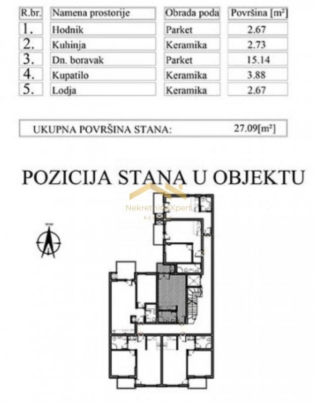 Garsonjera u novogradnji na odličnoj lokaciji