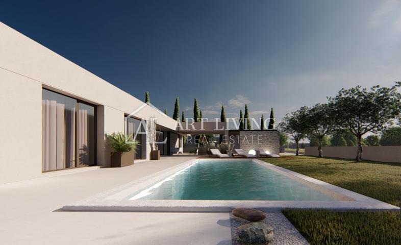 Porec - surroundings, exclusive villa of exceptional design with pool, close to the sea