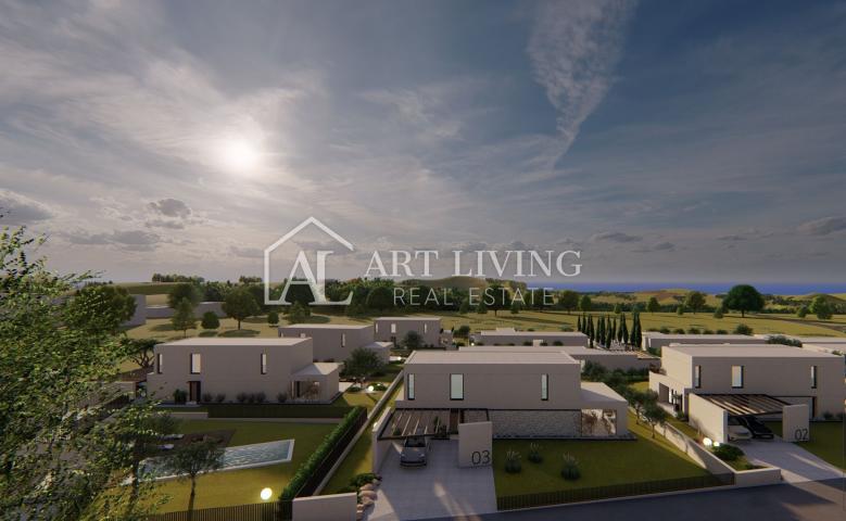 Porec - surroundings, exclusive villa of exceptional design with pool, close to the sea