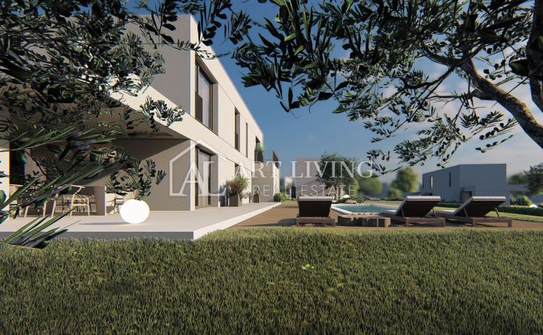 Porec - surroundings, exclusive villa of exceptional design with pool, close to the sea