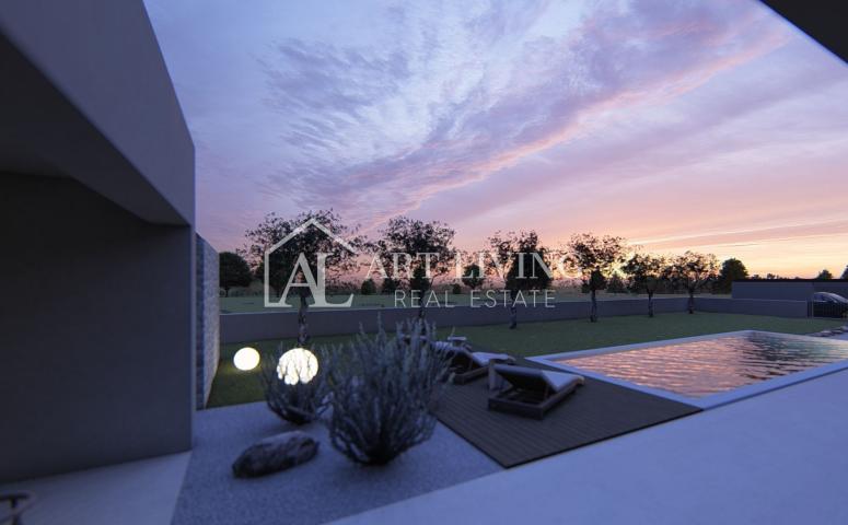 Porec - surroundings, exclusive villa of exceptional design with pool, close to the sea