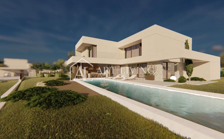 Porec - surroundings, exclusive villa of exceptional design with pool, close to the sea