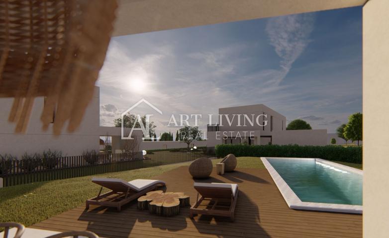 Porec - surroundings, exclusive villa of exceptional design with pool, close to the sea