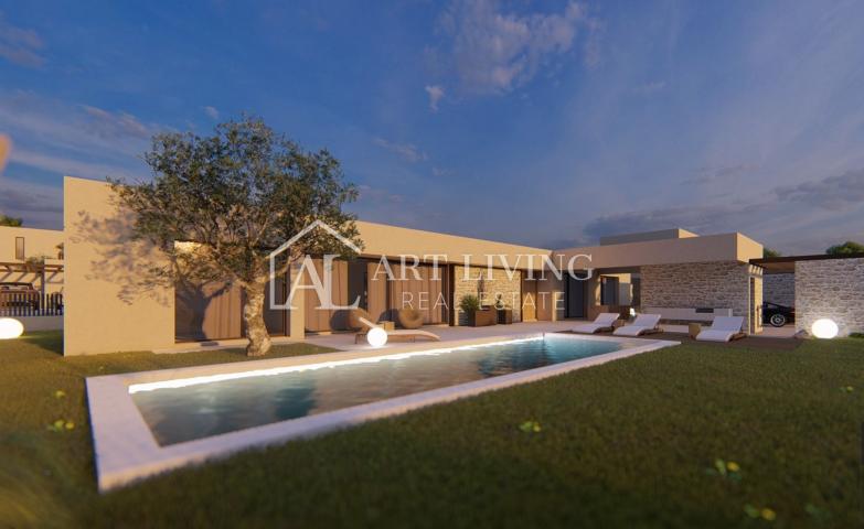 Porec - surroundings, exclusive villa of exceptional design with pool, close to the sea