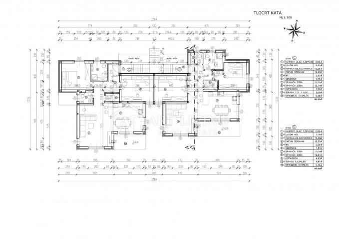 Poreč-okolica, Stan na 1. katu s bazenom, 85 m2