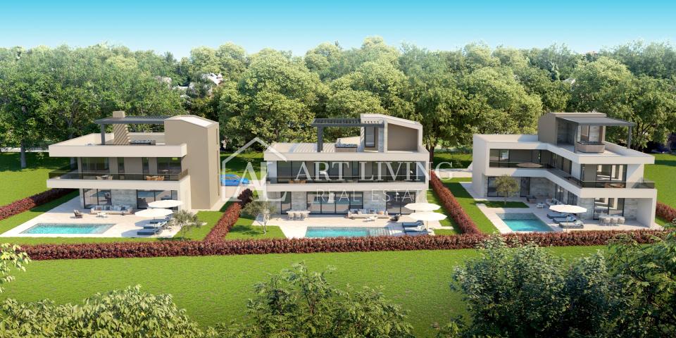 Poreč-Umgebung, Luxusvilla mit Pool in einem Neubau 2,7 km vom Meer entfernt