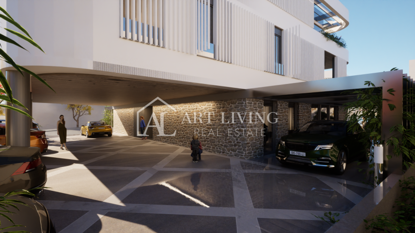 Istria, Umag, surroundings - a charming two-room apartment in a new building near the sea and the ci