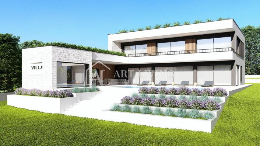 Istria, Poreč, surroundings, beautiful luxury villa with pool and sea view