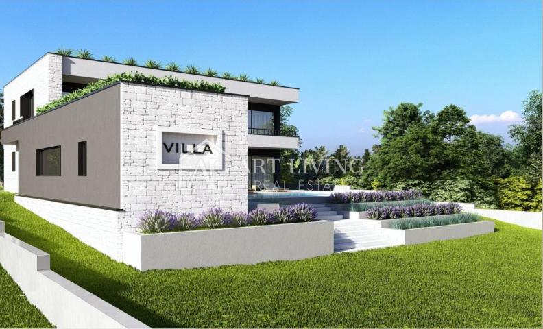 Istria, Poreč, surroundings, beautiful luxury villa with pool and sea view