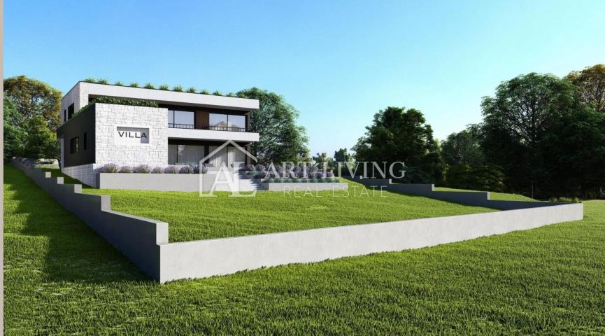 Istria, Poreč, surroundings, beautiful luxury villa with pool and sea view