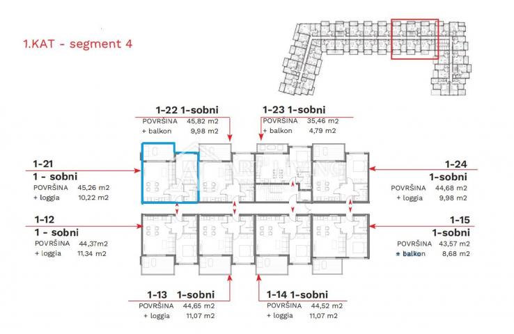 Istria, Umag - attractive one-room apartment in the city center, NEWLY BUILT!