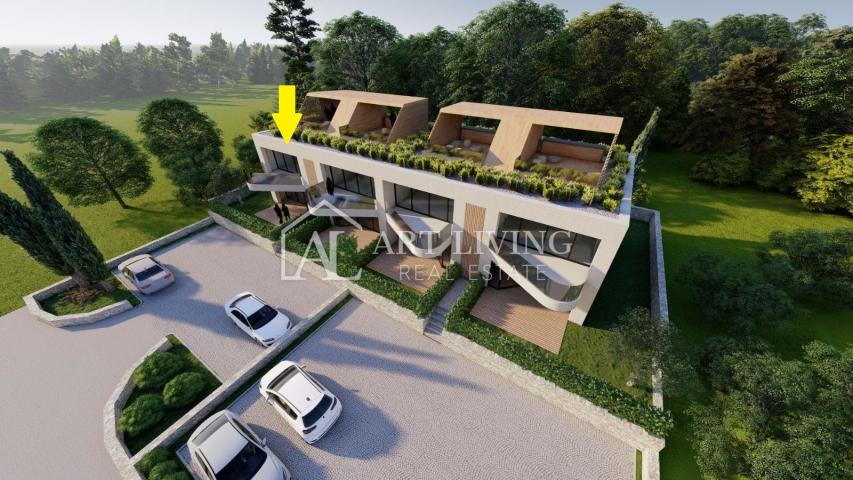 Istrien, Poreč, Umgebung – eine moderne Wohnung mit Dachterrasse in TOP-Lage