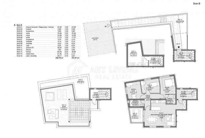 Istrien, Poreč, Luxus-Penthouse mit Dachterrasse und Meerblick – NEUBAU