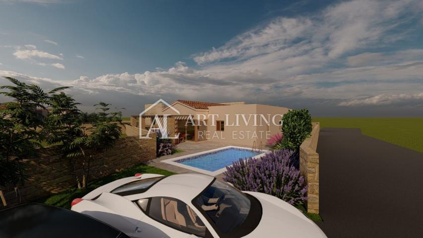 Istria, Novigrad, surroundings - modern semi-detached house with swimming pool