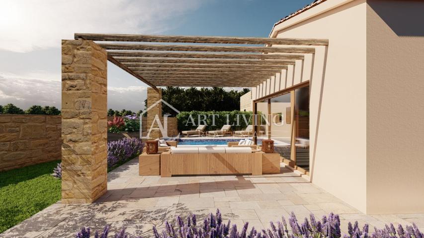 Istria, Novigrad, surroundings - modern semi-detached house with swimming pool