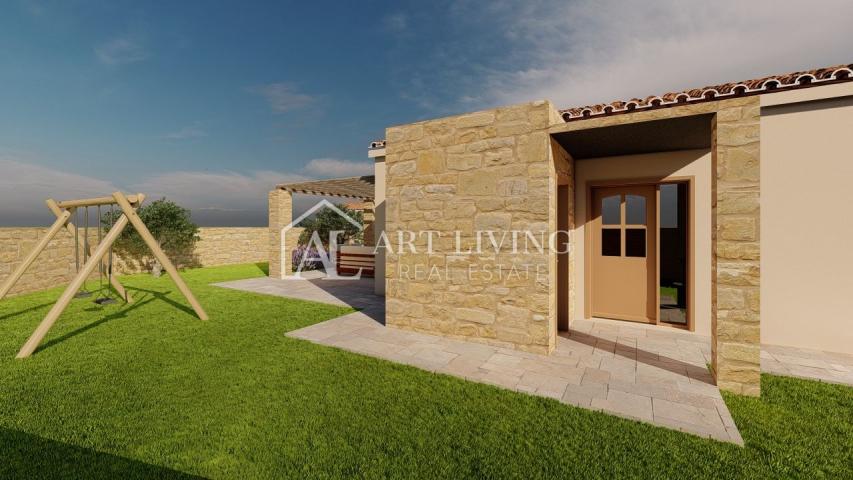 Istria, Novigrad, surroundings - modern semi-detached house with swimming pool