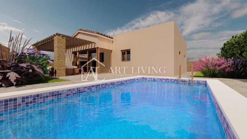 Istria, Novigrad, surroundings - modern semi-detached house with swimming pool