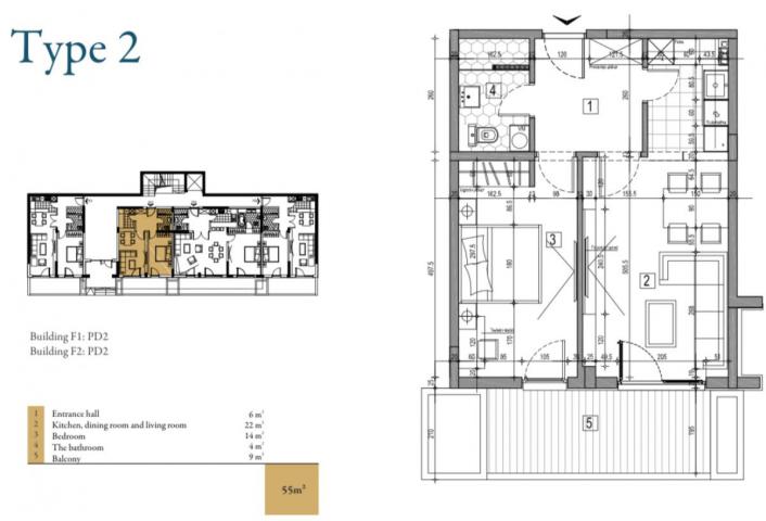 Huge complex of apartments by the sea, Kotor, Dobrota