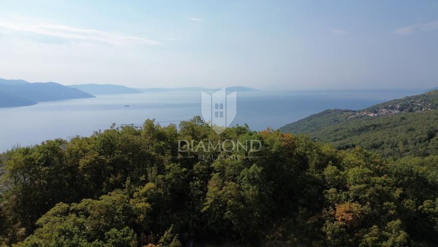 Brseč, surroundings, Rohbau house with sea view