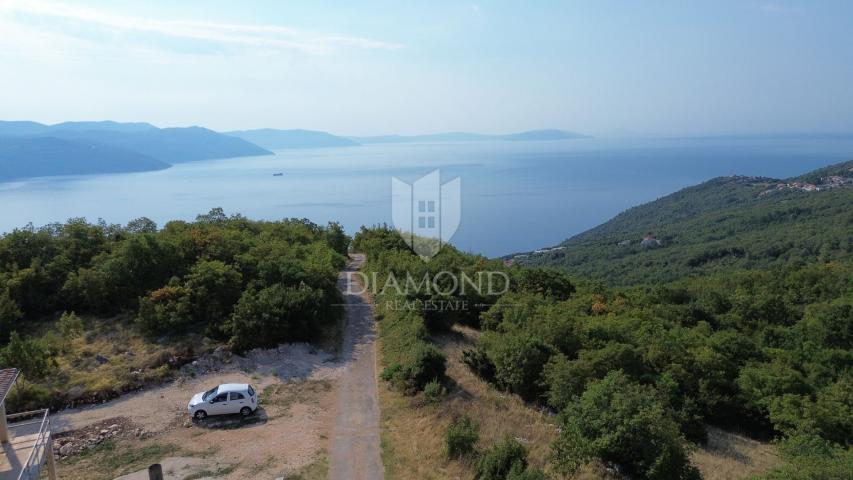 Brseč, surroundings, Rohbau house with sea view