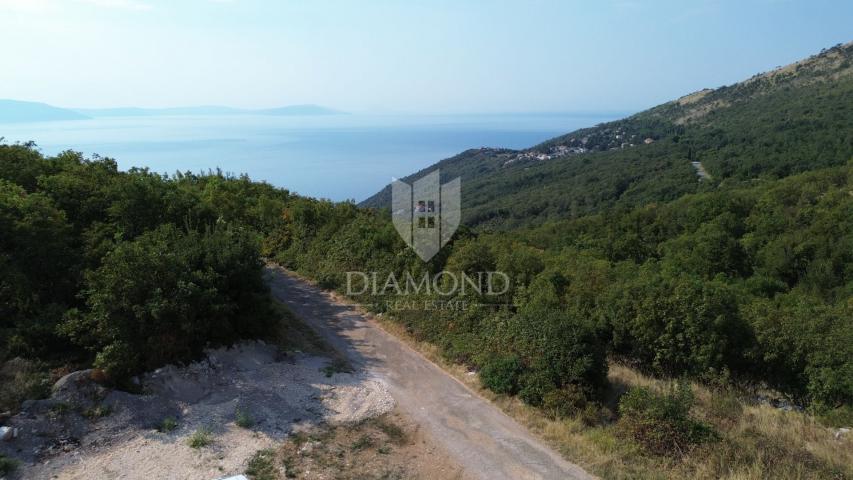 Brseč, surroundings, Rohbau house with sea view