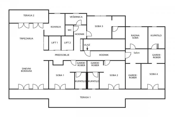 LUKSUZAN SESTOSOBNI PENTHOUSE