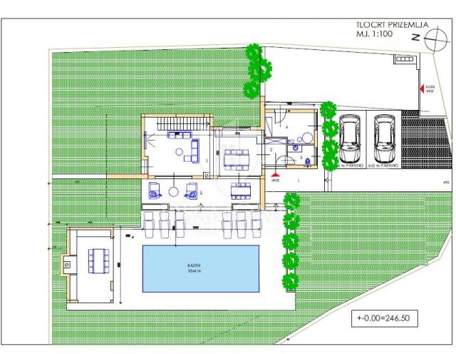 Svetvincenat, Umgebung, modernes Haus mit Pool