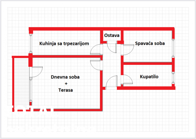 2 Dvosoban stan NOVI SAD, 123600€