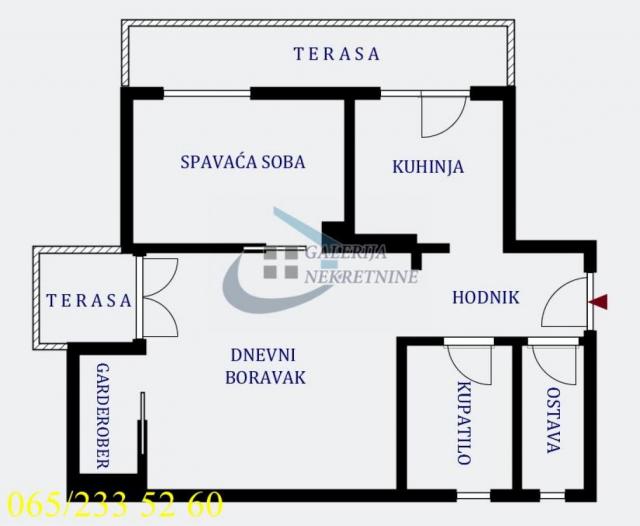 Voždovac, Voždovačka crvka - Gostivarska 33m2+20m2