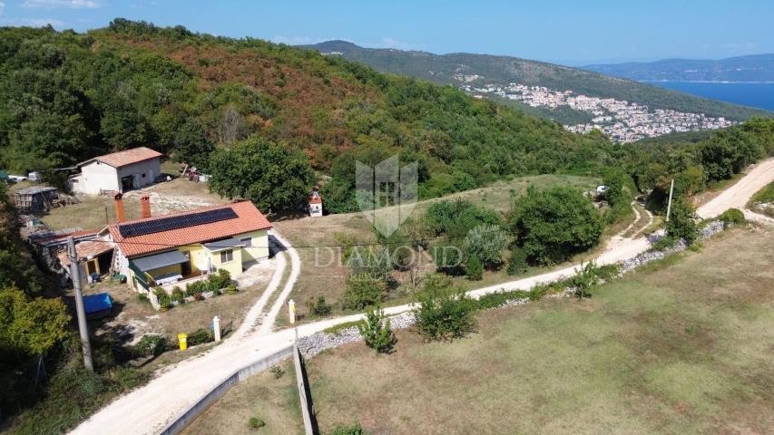 Labin, okolica, kuća s pogledom na more