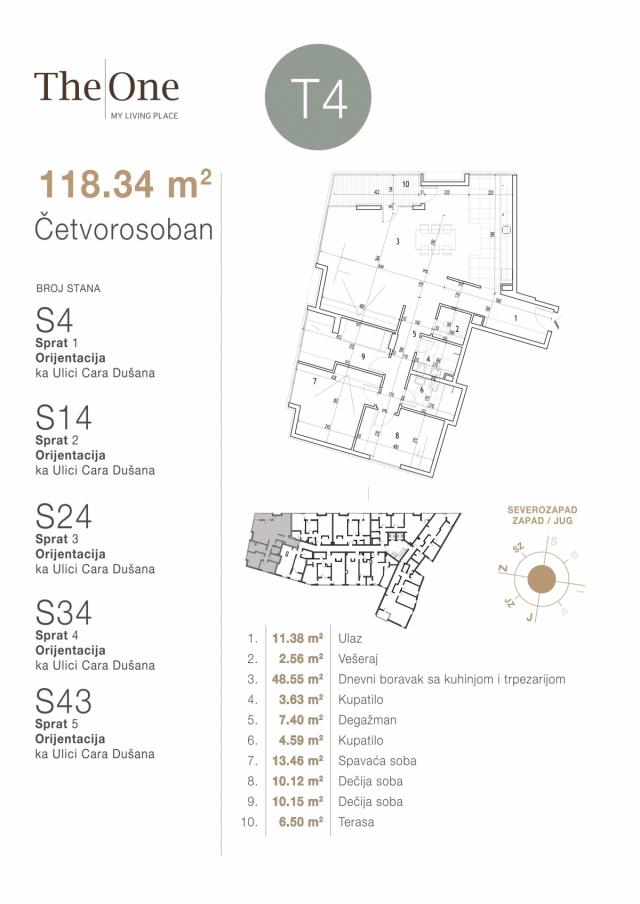 PRODATO: Četvorosoban stan 118. 34 m2 - Direktno od investitora!