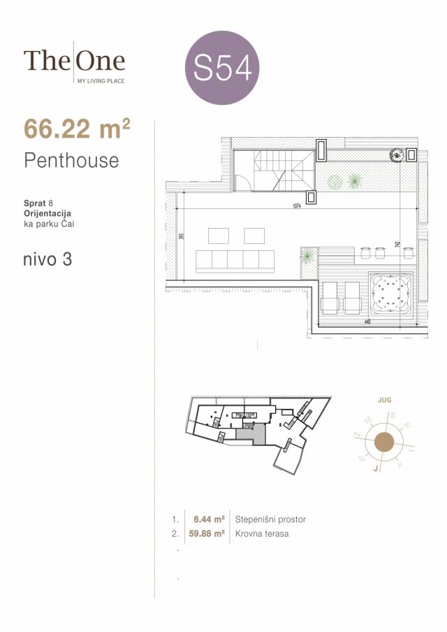 Penthouse 3 nivoa 214. 33m2 - Direktno od investitora!