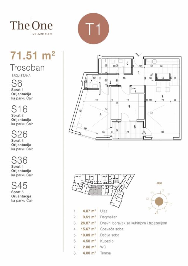 Trosoban stan 71. 51m2 - Direktno od investitora!