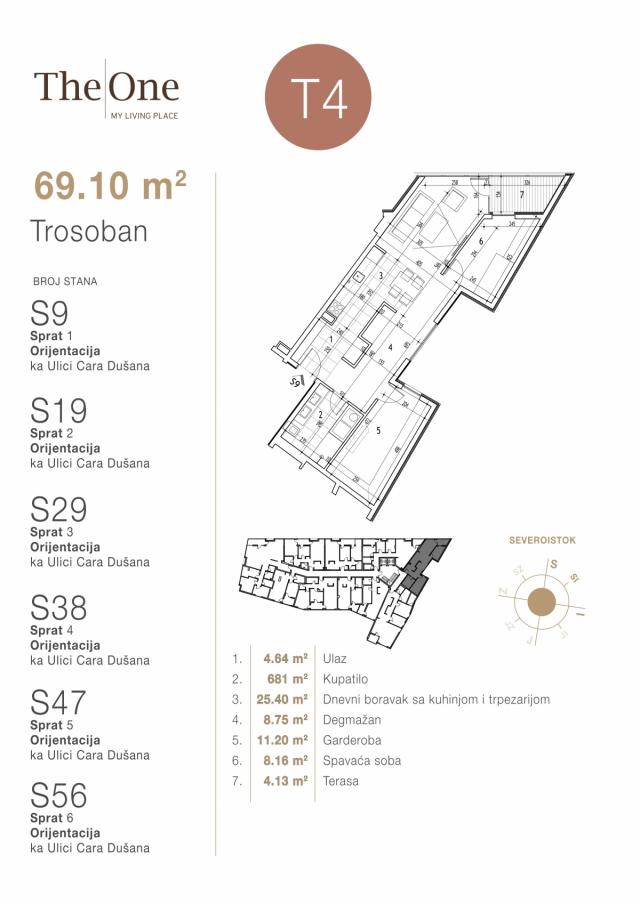 Trosoban stan 69. 10 m2 - Tip 4  Stan - Direktno od investitora!