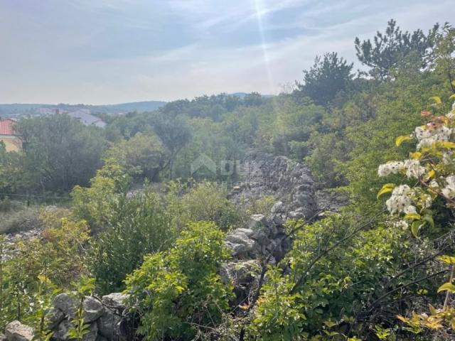 OTOK KRK, VRBNIK - Savršeno građevinsko zemljište - 200m od mora, s pogledom na slikovitu jezgru Vrb